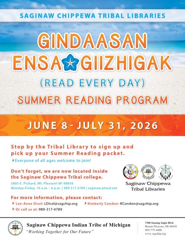 2026 Saginaw Chippewa Tribal Library Summer Reading Program