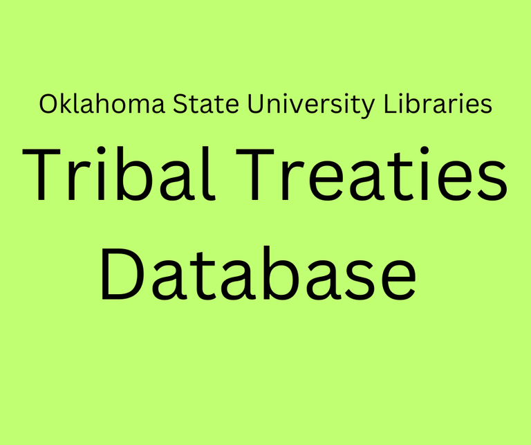 Tribal Treaties Database